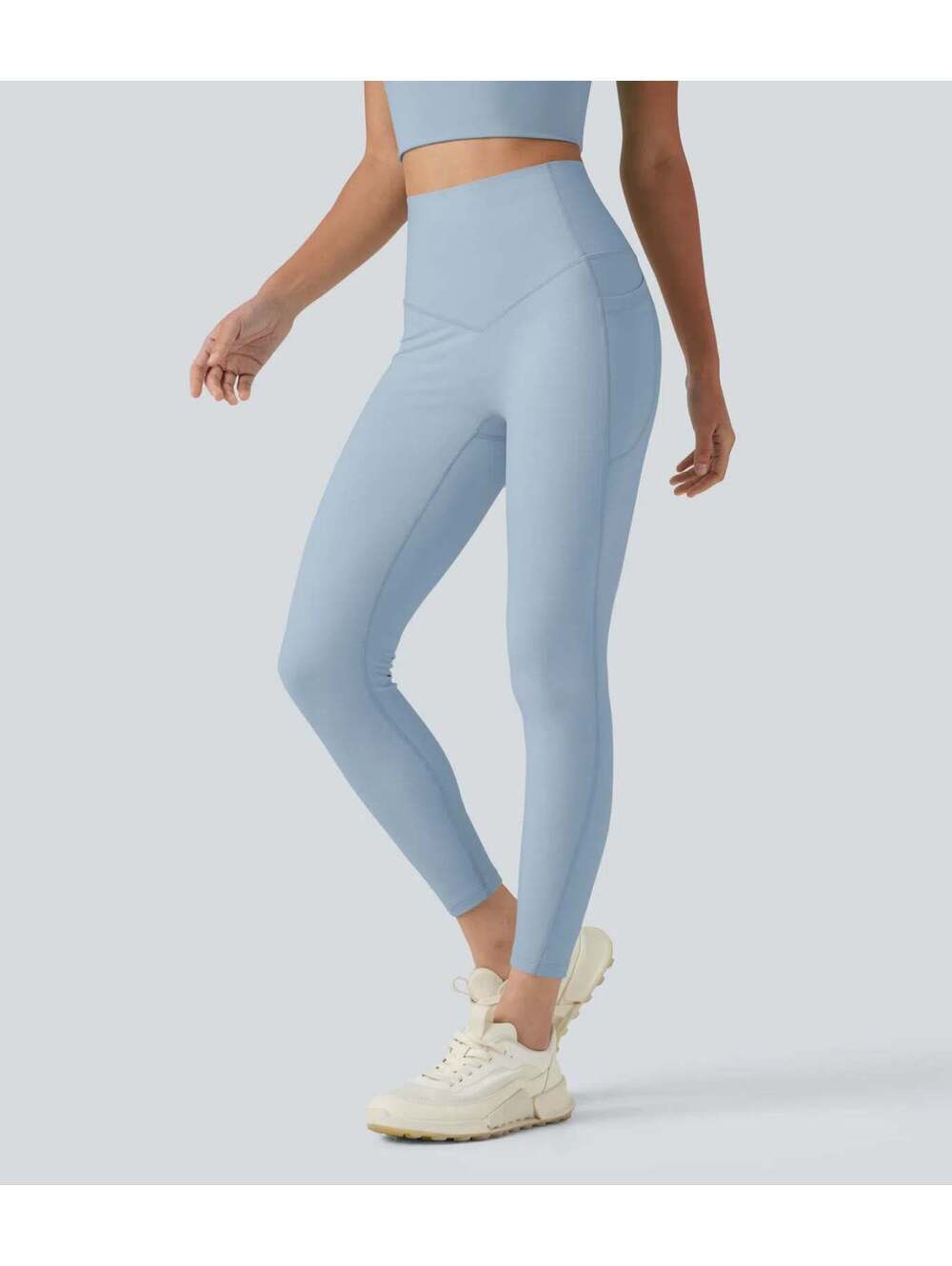 Halara UltraSculpt High Waisted Tummy Control Shaping Leggings Blue Size Small